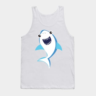 Cute Shark, Little Shark, Blue Shark, Sea Animal Tank Top